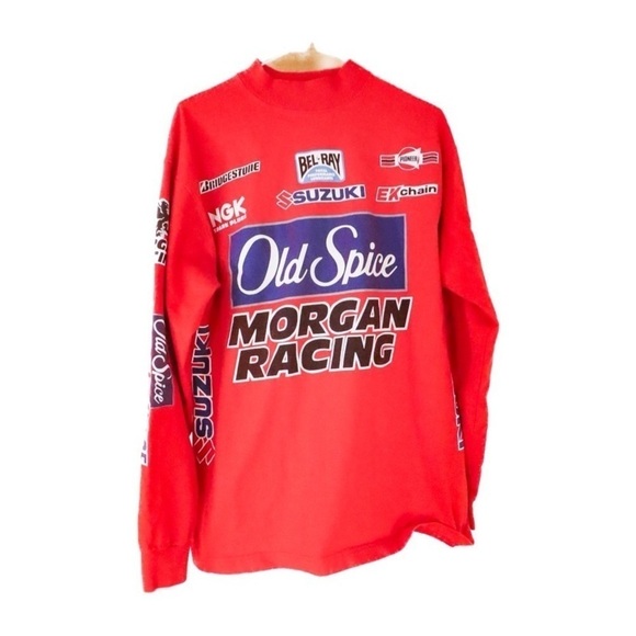 COPY - MORGAN RACING Red  long sleeve race tee - Picture 1 of 3